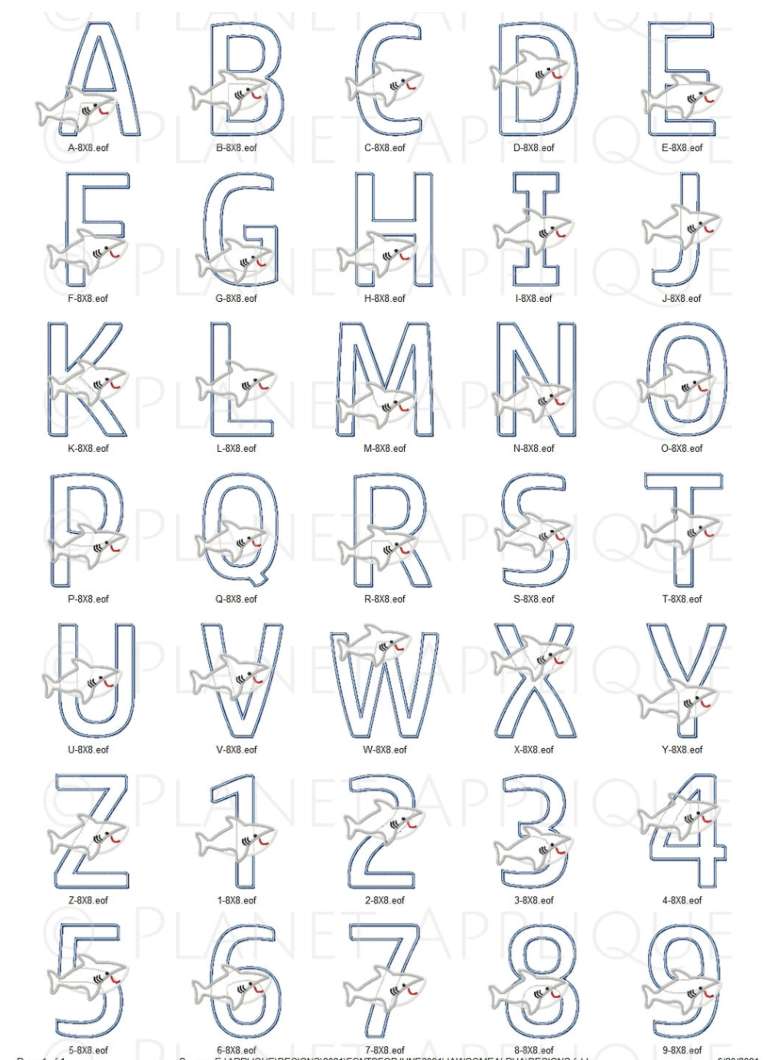 MONOGRAM - SHARK FONT
