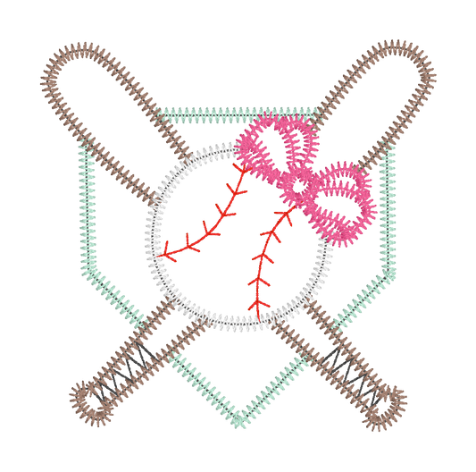 BASEBALL HOME PLATE WITH BOW
